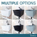 Tehila Standard Wall-Mounted Grey Utility Sink, Water Supply Lines Included - Installation View