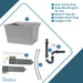 Tehila Standard Wall-Mounted Grey Utility Sink, Water Supply Lines Included - View 9