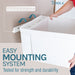Tehila Standard Wall-Mounted White Utility Sink, Water Supply Lines Included - Close-Up