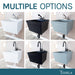 Tehila Standard Wall-Mounted White Utility Sink, Water Supply Lines Included - Installation View