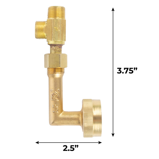 ¾ in. Garden Hose Connector Attachment for Utility Sinks - Side View