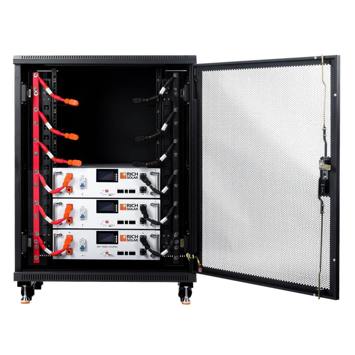 Green Vista Living Rich Solar ALPHA 5 | 48V 100Ah LiFePO4 Battery Server Rack Lithium... Power Station - Installation View