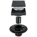 wonderland shower inc Oil rubbered bronze brass shower drain 4 inch square with ABS base - Detail View