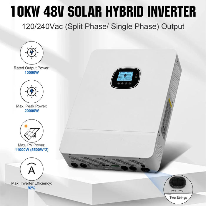 Green Vista Living ECO-WORTHY Complete Off-Grid Solar Power System - 10000W 120/240V Output |... - Dimensions