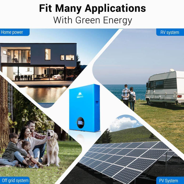 Green Vista Living Sungold Power 5.12KWH Powerwall LiFePO4 Lithium Battery SG48100M - Dimensions