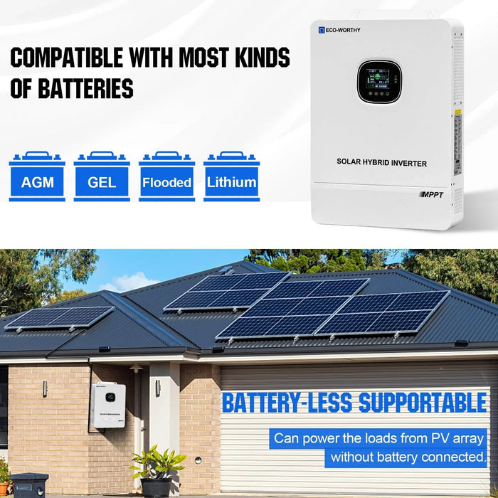 Green Vista Living ECO-WORTHY 10KW Off-grid Inverter 48V 120V/240V Split Phase All-In-One Inverter - Dimensions