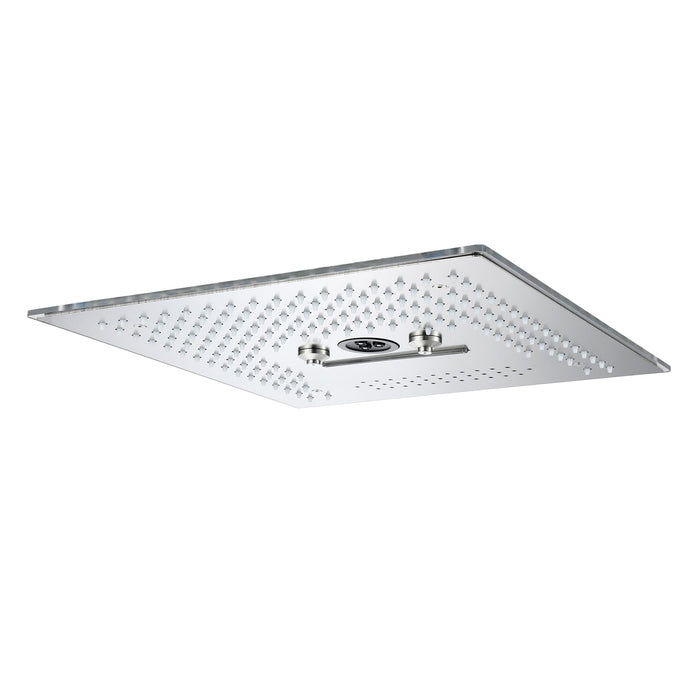 wonderland shower inc Flushed Mounted Brushed Nickel 16'' x 16'' Shower Head: Featuring 64 LED Lights... - Detail View