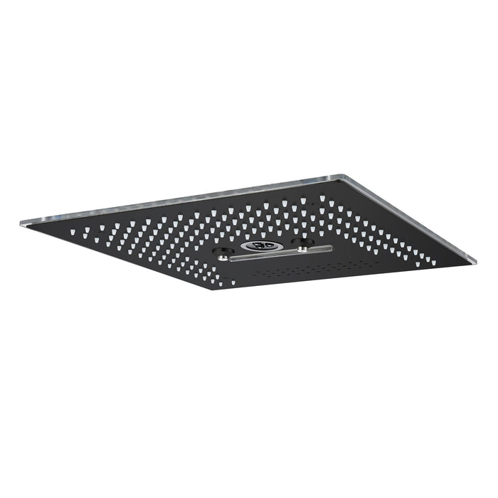 wonderland shower inc Flushed Mounted Matte Black 16'' x 16'' Shower Head: Featuring 64 LED Lights, Music... - View 13