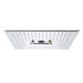 wonderland shower inc Flushed Mounted Brushed Nickel 16'' x 16'' Shower Head: Featuring 64 LED Lights, Music... - Close-Up