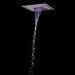 wonderland shower inc Flushed Mounted Matte Black 16'' x 16'' Shower Head: Featuring 64 LED Lights... - Installation View