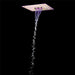 wonderland shower inc Flushed Mounted Brushed Gold 16'' x 16'' Shower Head: Featuring 64 LED Lights... - Installation View