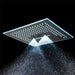 wonderland shower inc Flushed Mounted Matte Black 16'' x 16'' Shower Head: Featuring 64 LED Lights, Music... - Detail View