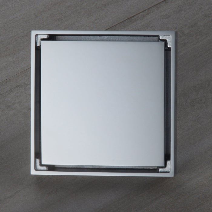 wonderland shower inc Chrome brass floor drain 4x4inch Shower Accessory - Lifestyle View