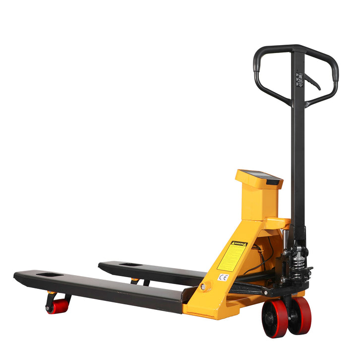 Xilin BFC25 scale pallet jack fork and load detail