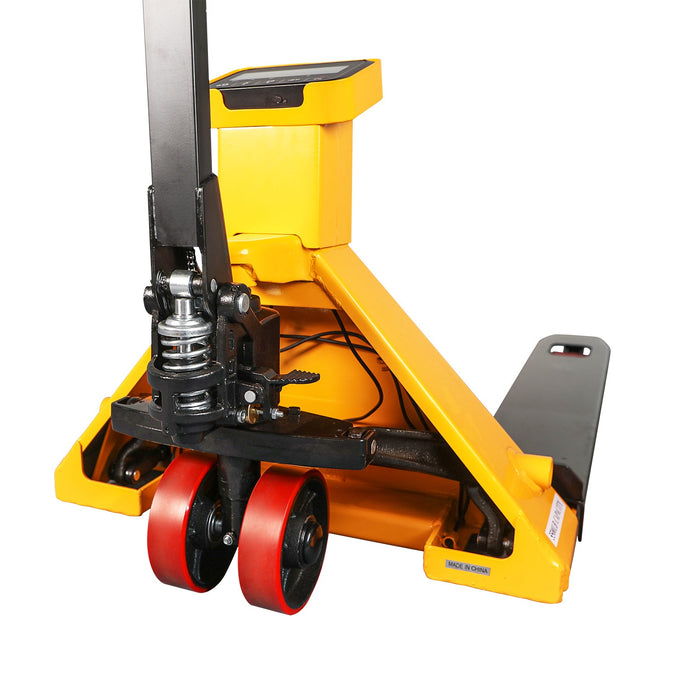 Xilin BFC25 scale pallet jack dimensions and capacity diagram