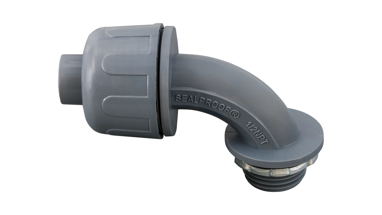 1/2" 90 Degree Liquidtight Connector (Nonmetallic) - Urban Supply Inc
