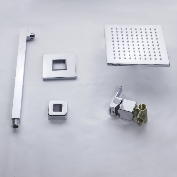 Cascada Showers 10” Rain Square Shower Set with Wall Mount Shower Arm - Product Image 6