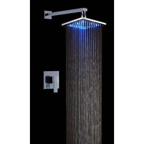 Cascada Showers 10” Rain Square Shower Set with Wall Mount Shower Arm - Main Product Image