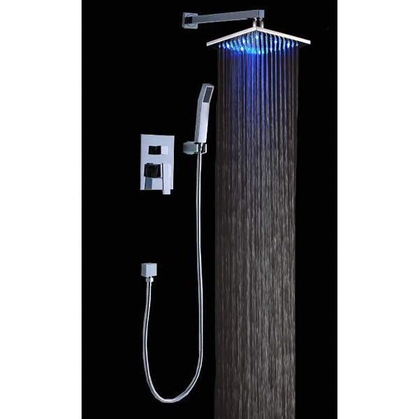 Cascada Showers 10" Rainfall LED Shower Set Double-Function Valve - Product Image 11