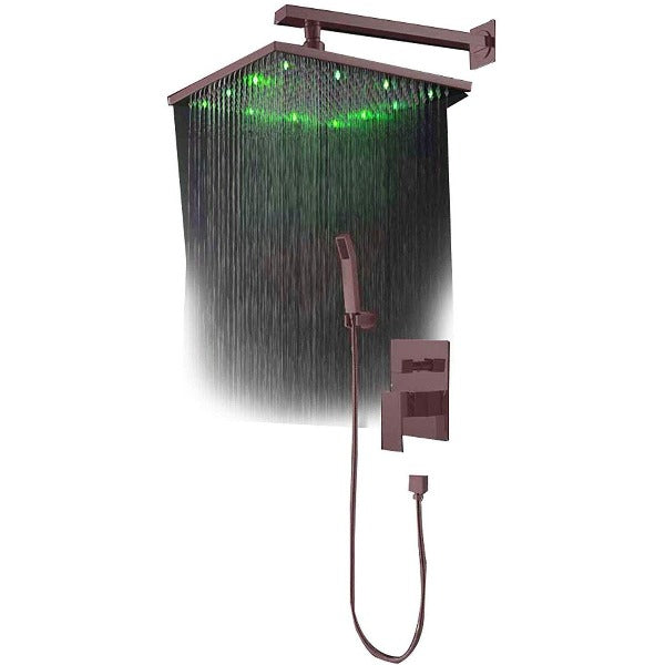 Cascada Showers 10" Rainfall LED Shower Set Double-Function Valve - Product Image 5