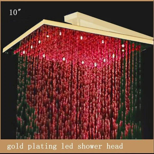 Cascada Showers 10" Square Rainfall LED Shower Head - Product Image 9