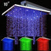 Cascada Showers 10" Square Rainfall LED Shower Head - Main Product Image