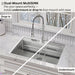 Forno Acqua 33-Inch Drop-In/Undermount 3-Level Workstation Sink with Faucet, Waterfall &... Kitchen Appliance - View 14