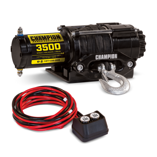 Champion 100428 3500lb. Winch Kit w/synthetic rope & hawes fairlead