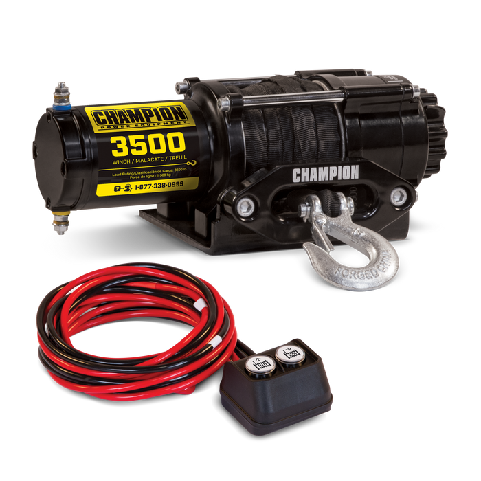 Champion 100428 3500lb. Winch Kit w/synthetic rope & hawes fairlead