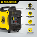 Champion 100571 2300W/3500W Generator Gas Inverter Low THD CO Shield New - Side View