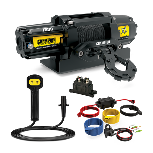 Champion 100724 XL 7500lb. Winch Kit w/rope & hawes fairlead
