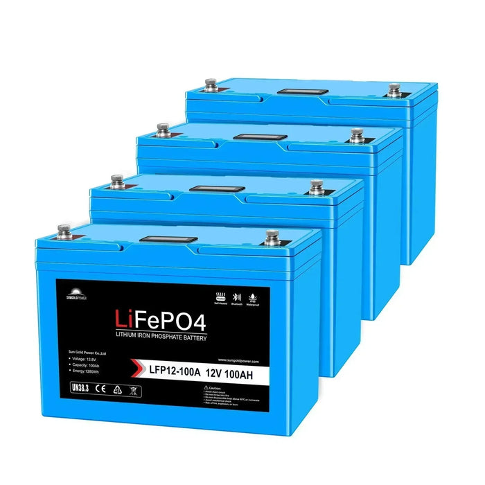Green Vista Living Sungold Power 12V 100AH LiFePO4 Deep Cycle Lithium Battery / Bluetooth /Self-heating / IP65 - View 9