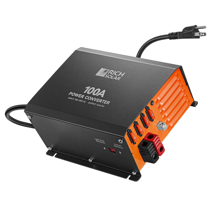 Green Vista Living Rich Solar - 100 Amp Power Converter | 100A 120V Battery Charger | Overload, Overheat... - View 9