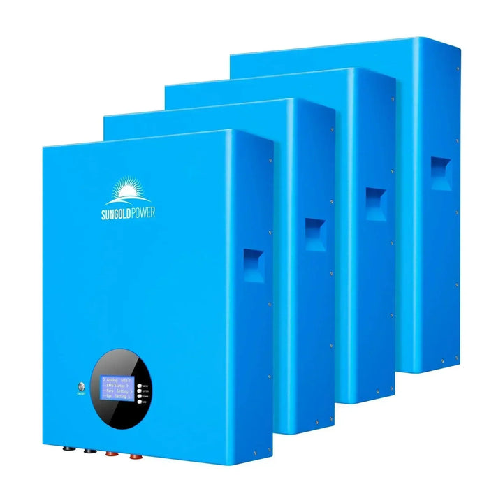 Green Vista Living Sungold Power 5.12KWH Powerwall LiFePO4 Lithium Battery SG48100M - Installation View