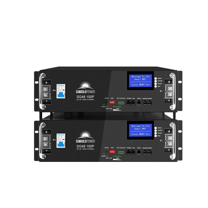 Green Vista Living Sungold Power 48V 100AH Server Rack LiFePO4 Lithium Battery SG48100P - Features