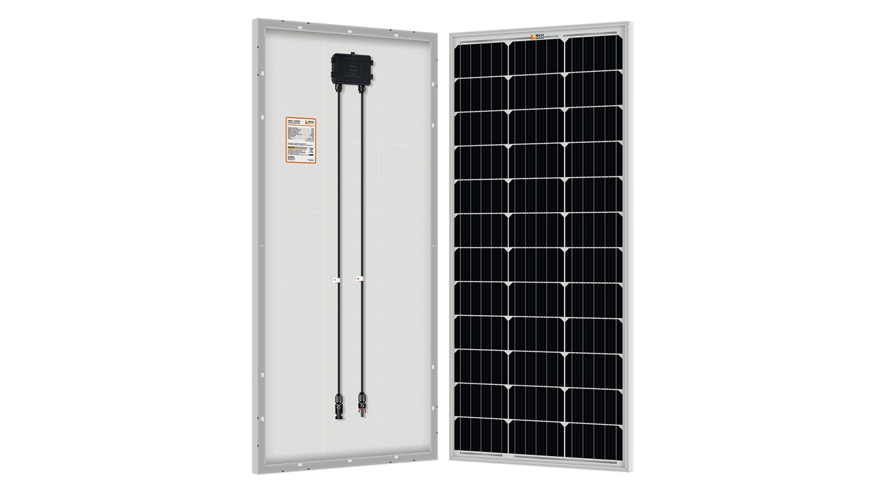 Rich Solar 100 Watt Solar Panels - Mega Mono Silver