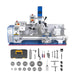 1.5 HP 10'' x 30'' Combination Lathe Milling Drilling Machine, 1.5'' Spindle Bore, 0-2000 RPM Variable Speed, High Precision Benchtop Lathe for Metalworking – Without Stand 1030VC