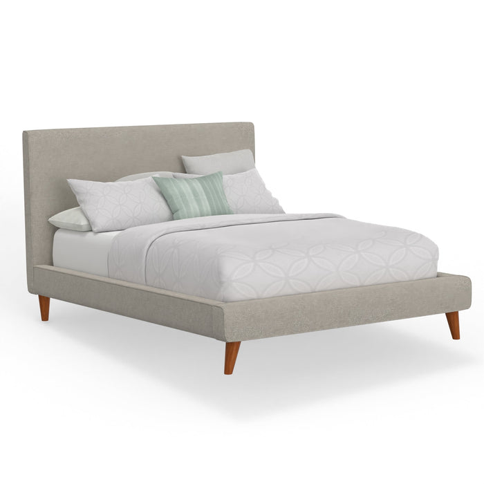 Alpine Furniture Britney Bed, Light Grey Linen