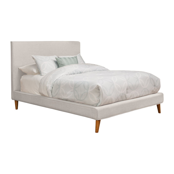 Alpine Furniture Britney Bed, Light Grey Linen