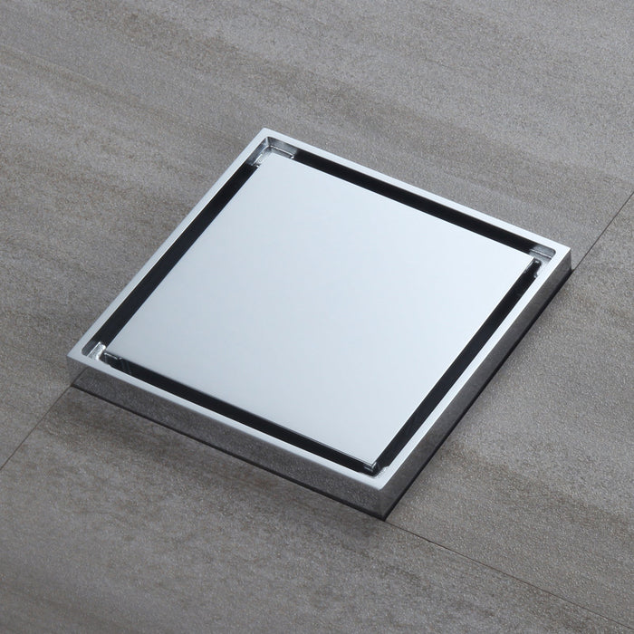 wonderland shower inc Chrome brass floor drain 4x4inch Shower Accessory - Close-Up