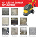 Tomahawk Power 10" Electric Concrete Floor Grinder 1.5HP Motor for Smoothing, Floor Prep, Coatings - Product Image 5