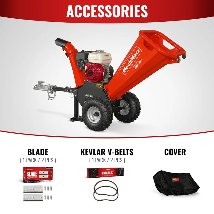 4" Honda Gasoline Engine Wood Chipper & 12" Stump Grinder Combo,  GS650 & SGR1500