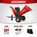 6 inch E-start ZONSEN 459cc 15hp Gasoline Engine Powered Drum Wood Chipper , P4206