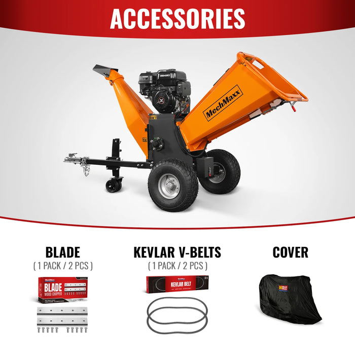 6 inch E-start ZONSEN 459cc 15hp Gasoline Engine Powered Drum Wood Chipper ,  P4206