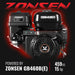 6 inch ZONSEN E-Start 459cc 15hp Gas Powered 4 - Wheel Drum Wood Chipper with Taillight ,  B150
