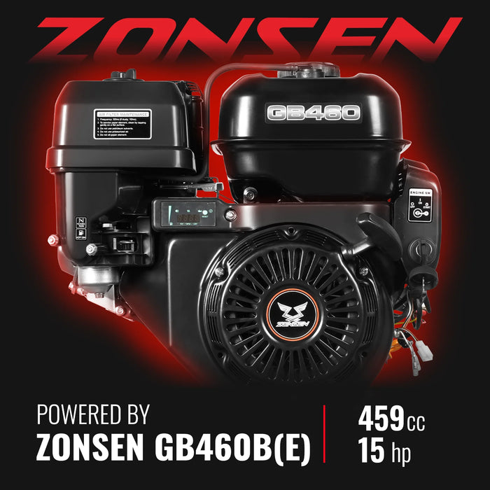6 inch E-start ZONSEN 459cc 15hp Gasoline Engine Powered Drum Wood Chipper ,  P4206