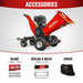 6 inch ZONSEN E-Start 459cc 15hp Gas Powered 4 - Wheel Drum Wood Chipper with Taillight ,  B150