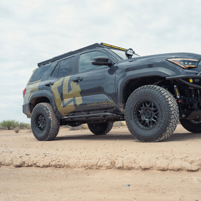 C4 Fabrication 2025-2026 Toyota 4Runner Rock Runner Sliders – installed on vehicle, image 2 of 18
