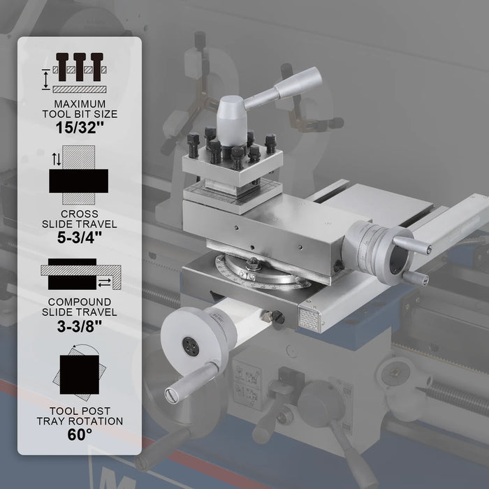 Metal Lathe Machine 11'' x 30'' High Precision Benchtop Brushless Motor 0-2000 RPM Variable Speed Metal Working Machine 2HP Small Lathe without Stand 1130V