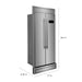 Forno Salerno 33-Inch 15.6 cu.ft Built-in Refrigerator with Modern Decorative Grill in Stainless Steel (FFRBI1805-37MG) FORNO